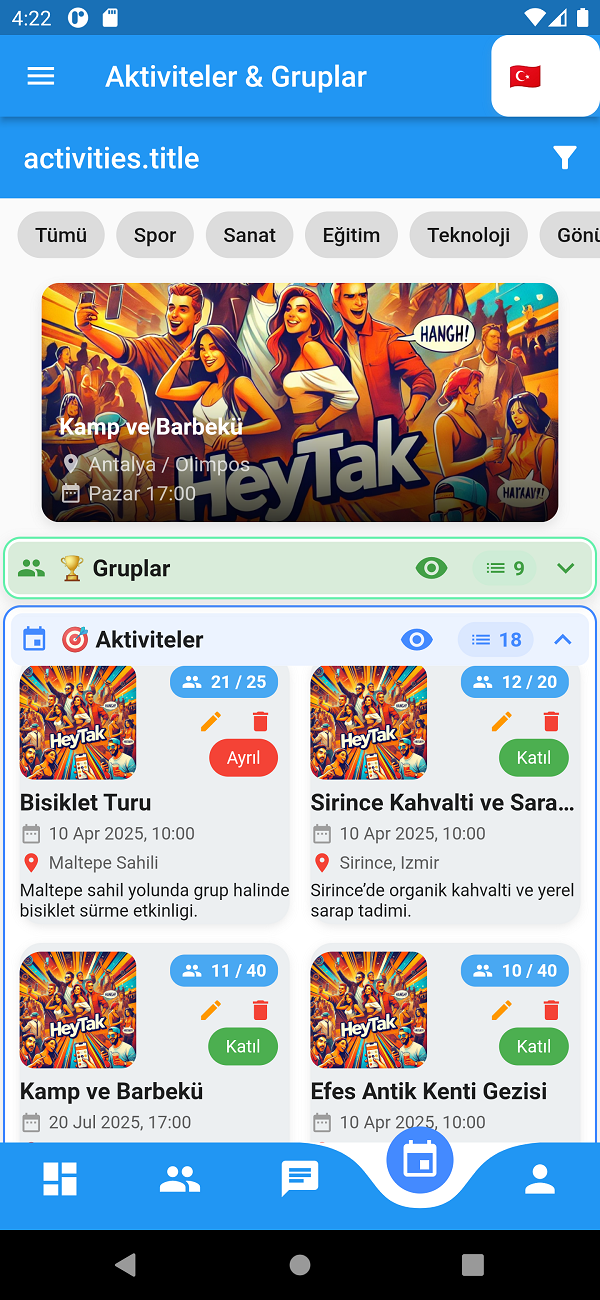 Etkinlik Keşfi
